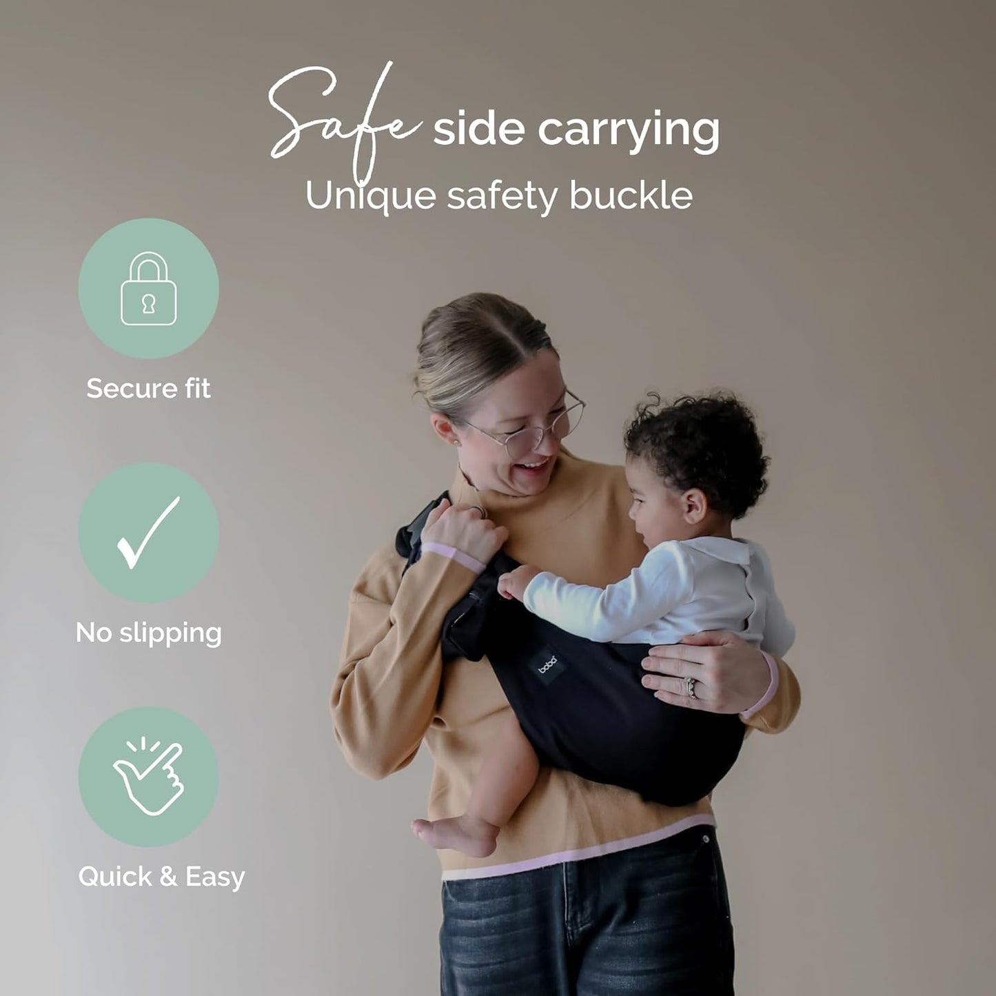 Hüfttrage Baby bis Kleinkind, Black