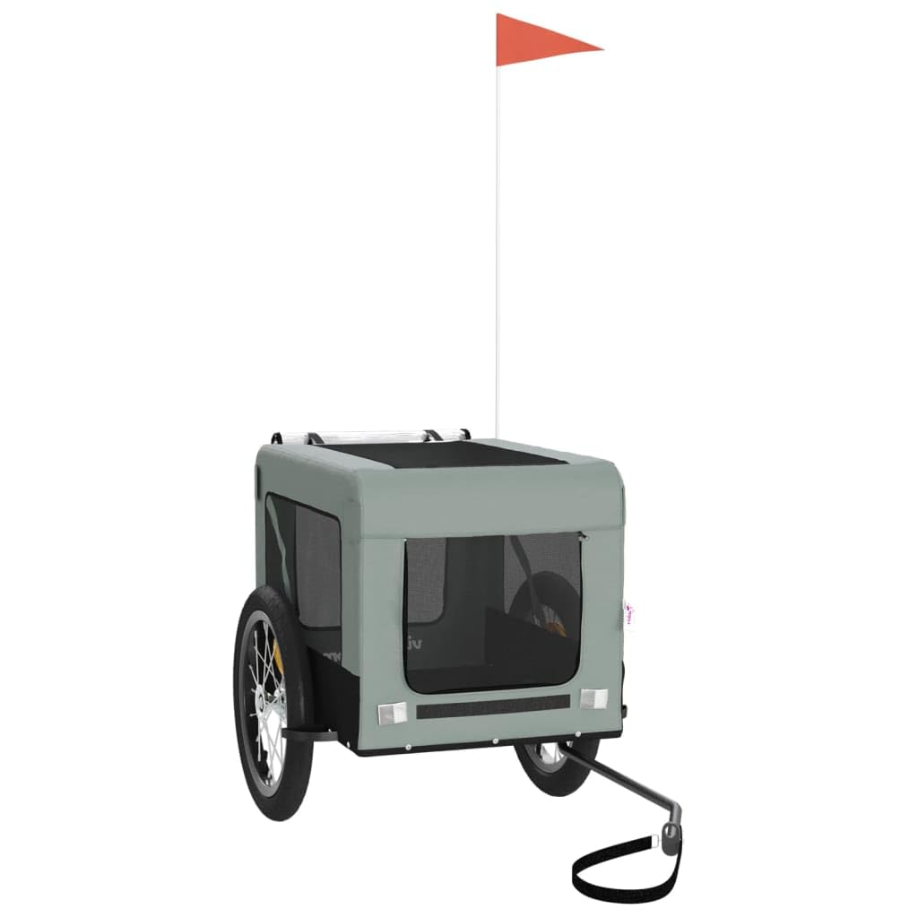 Veloanhänger für Haustiere, 63 x 123 x 66 cm Grau