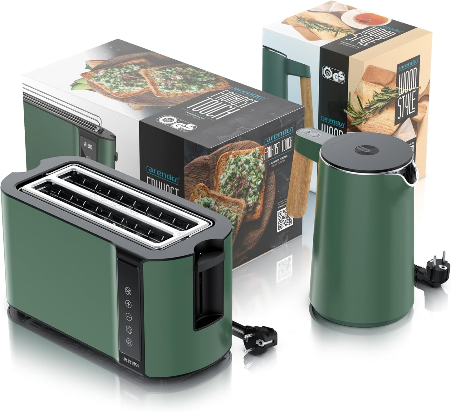 Frühstücksset: Wasserkocher & Toaster mit LED Display
