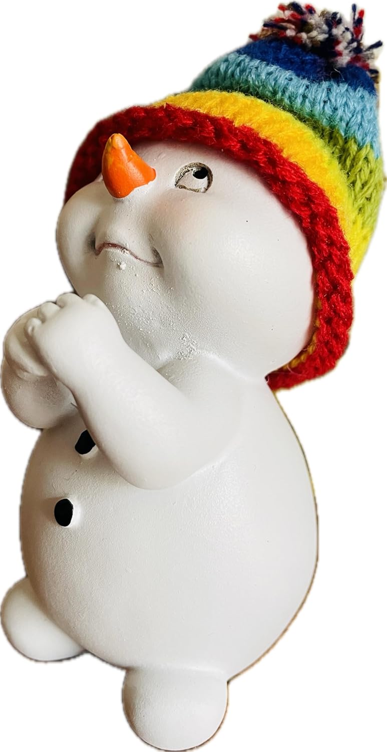 4-teiliges ‎Schneemann-Set mit Regenbogen Mützen, Regenbogen