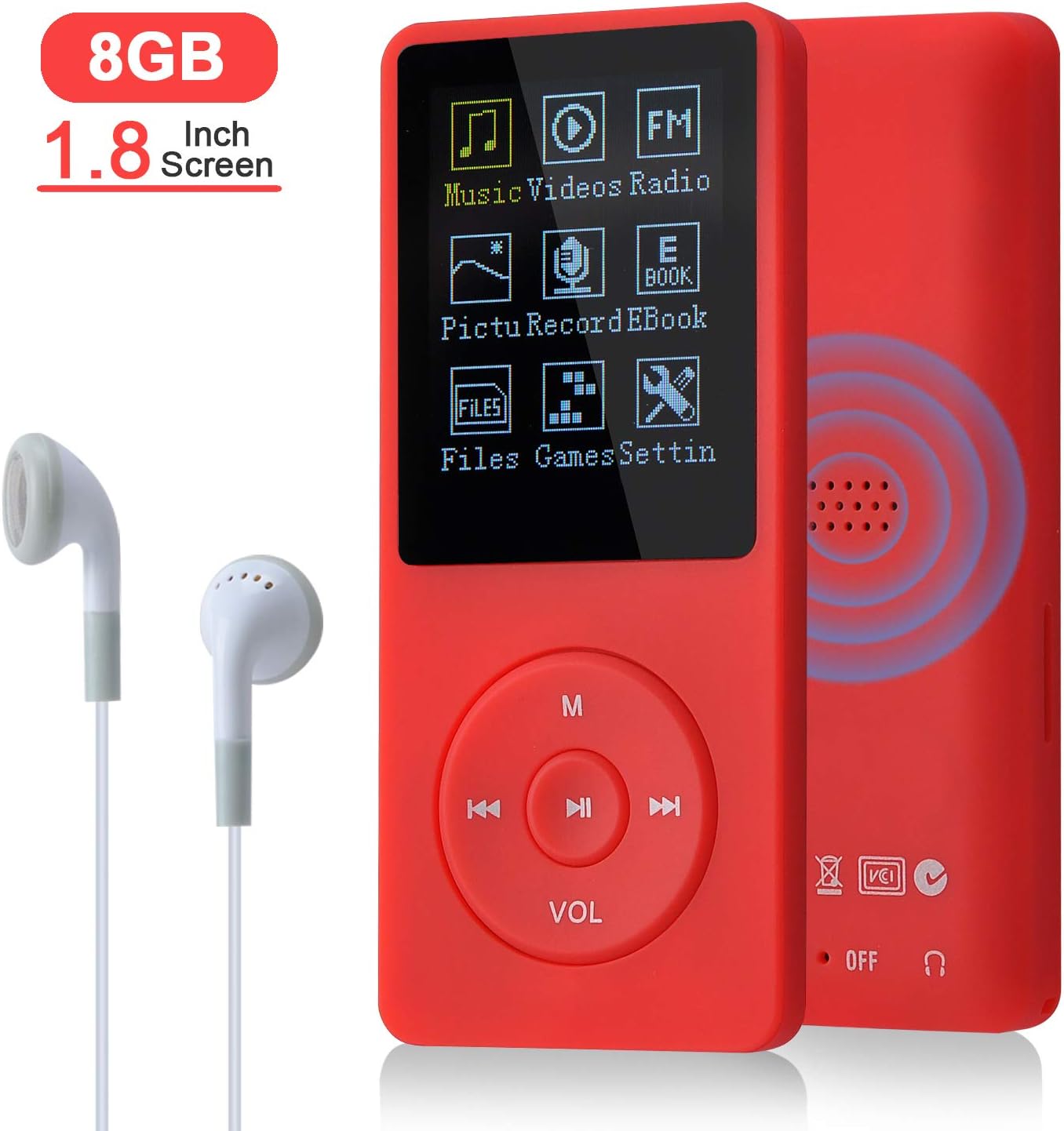 BL-041 MP3-Player mit HiFi-Soundqualität, 8G, Rot