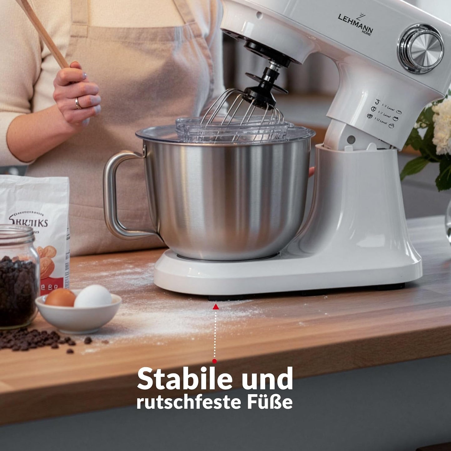 Küchenmaschine mit 12 Geschwindigkeiten, Beige
