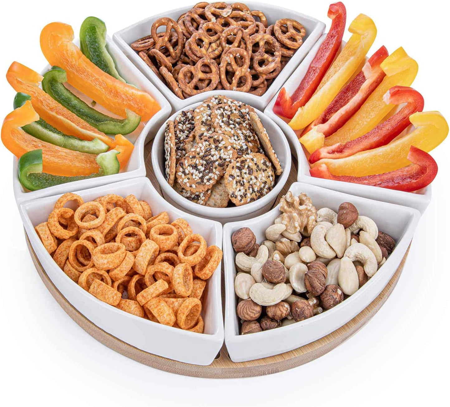 Snacktablett mit 6 Schalen, Snack-teller