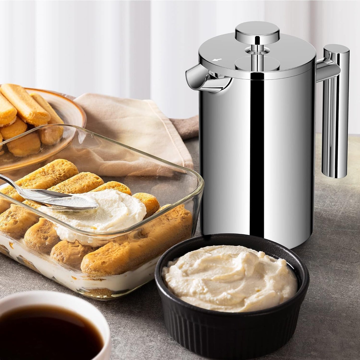 French Press, 600 ml, 600ml Silver