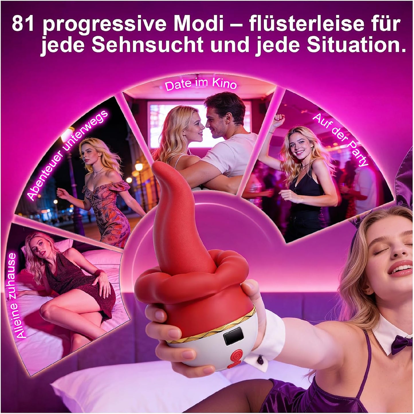 Zungenvibrator mit Klitorisstimulator