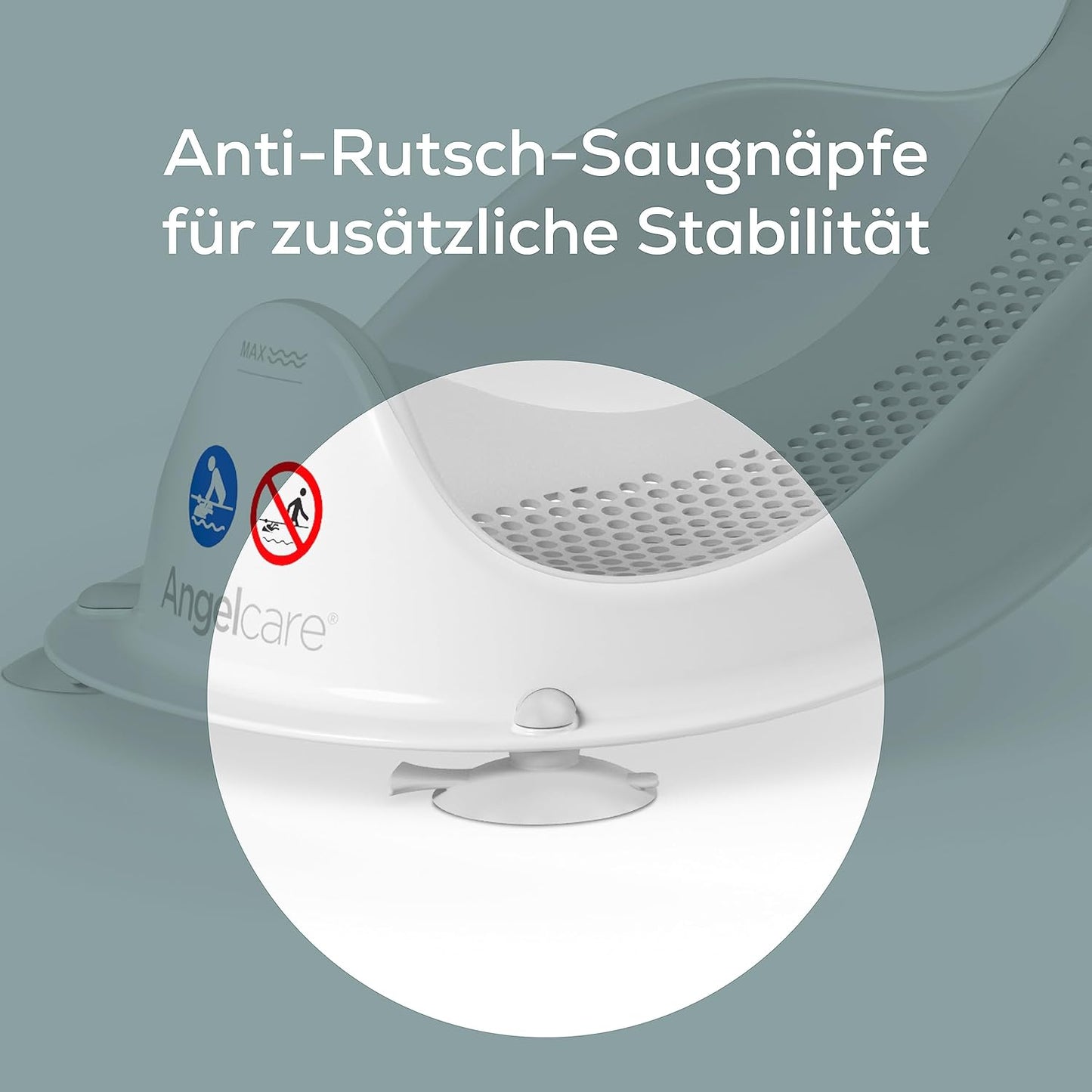 Ergonomischer Badesitz für Babys, Light Grey