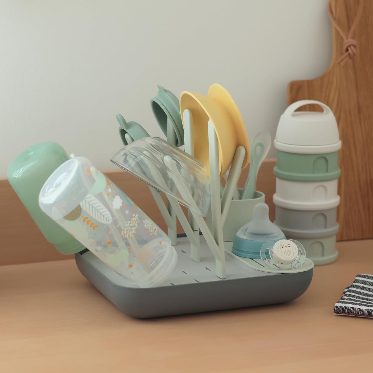 Modulares Abtropfgestell für Babyflaschen, Gris