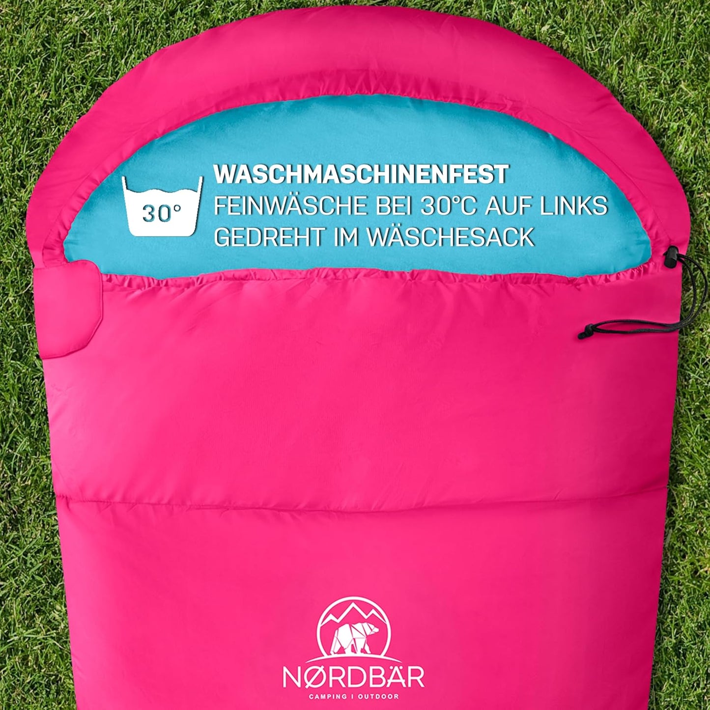 Kinderschlafsack Mumienschlafsack bis 145 cm, Rosa/Eisblau