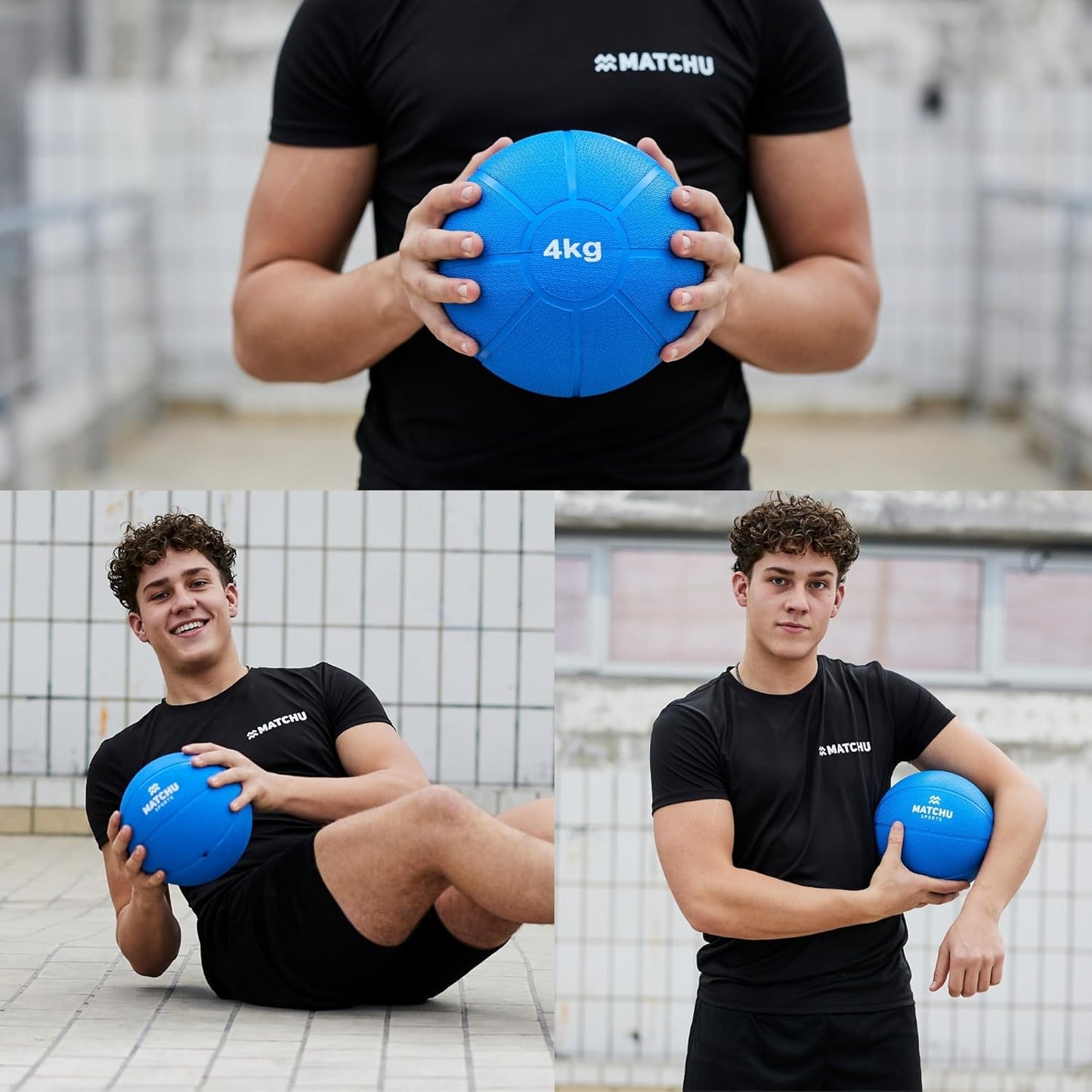 Medizinball, Blau - 4kg