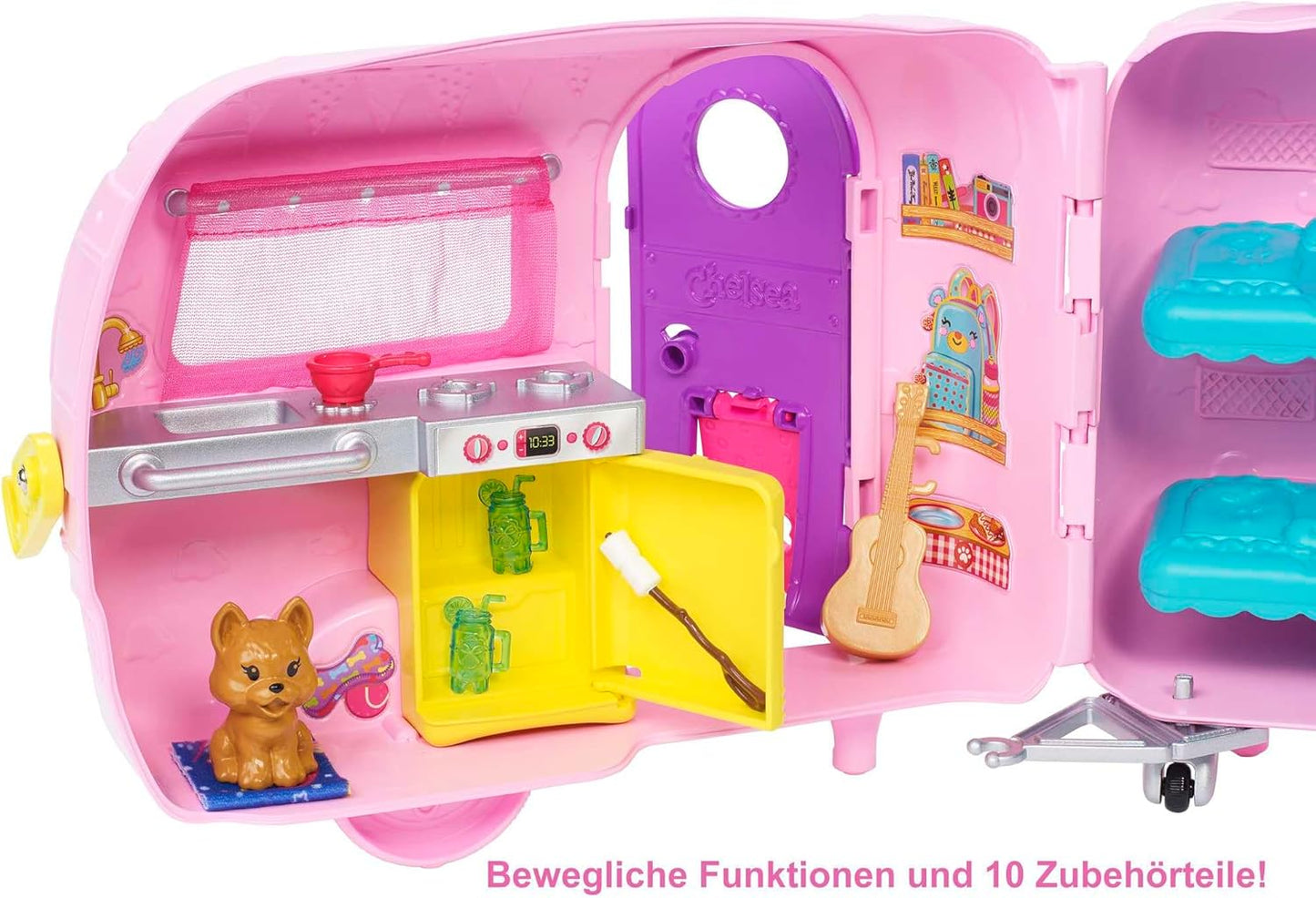Chelsea Puppe mit Auto und Camper-Set, Barbie - Chelsea Puppe und Ihr Wohnwagen