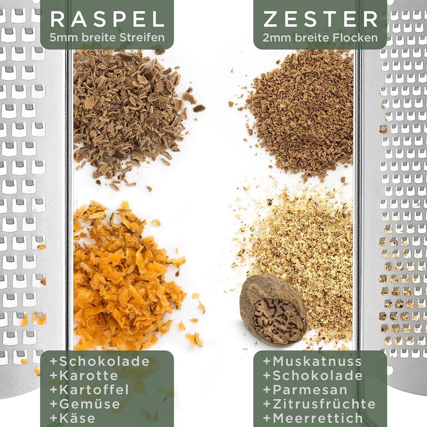2er-Set Käsereibe, Reiben