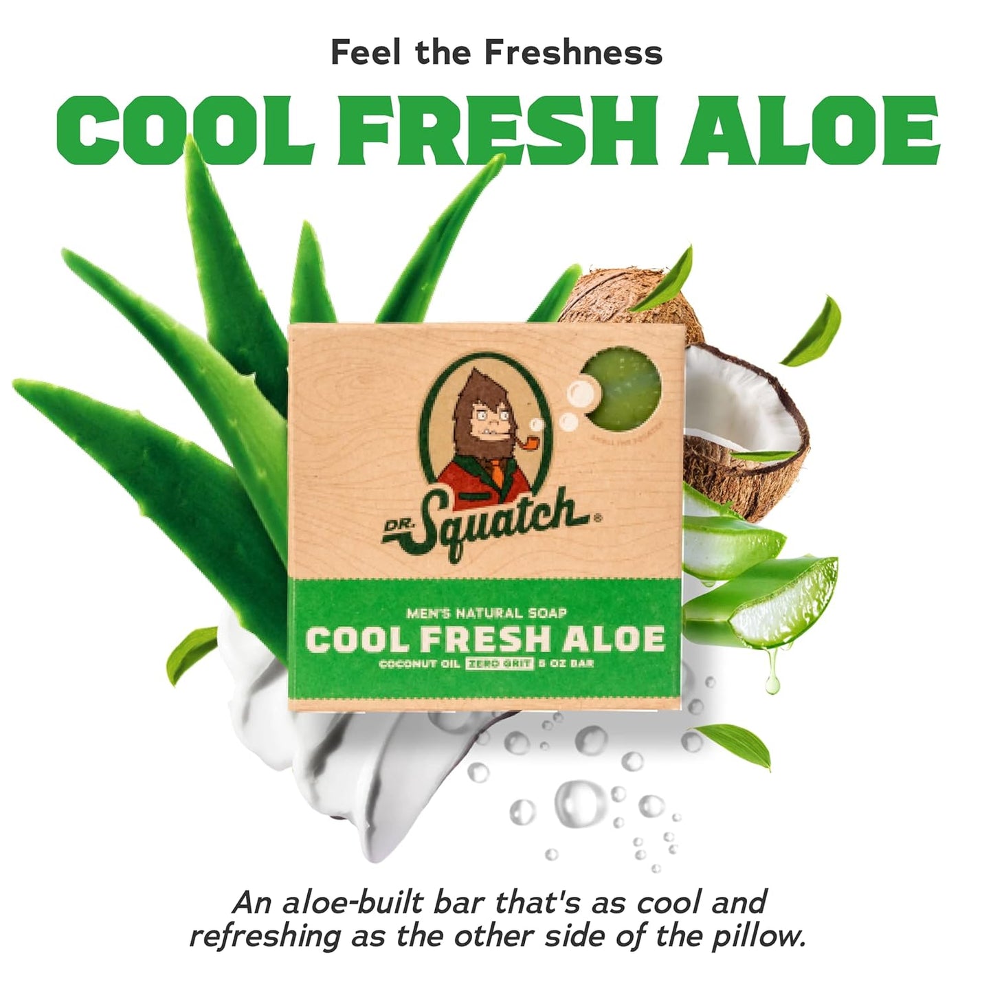 3er Seifenstück-Set für Männer, Birkenholzbrise, kühle frische Aloe, frische Wasserfälle, The Yeti's Choice