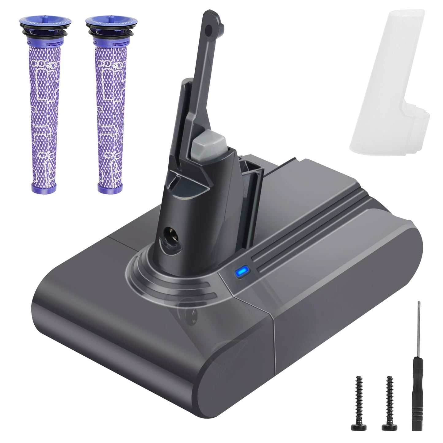 Ersatzakku für Dyson V7 Staubsauger, Dark Gray
