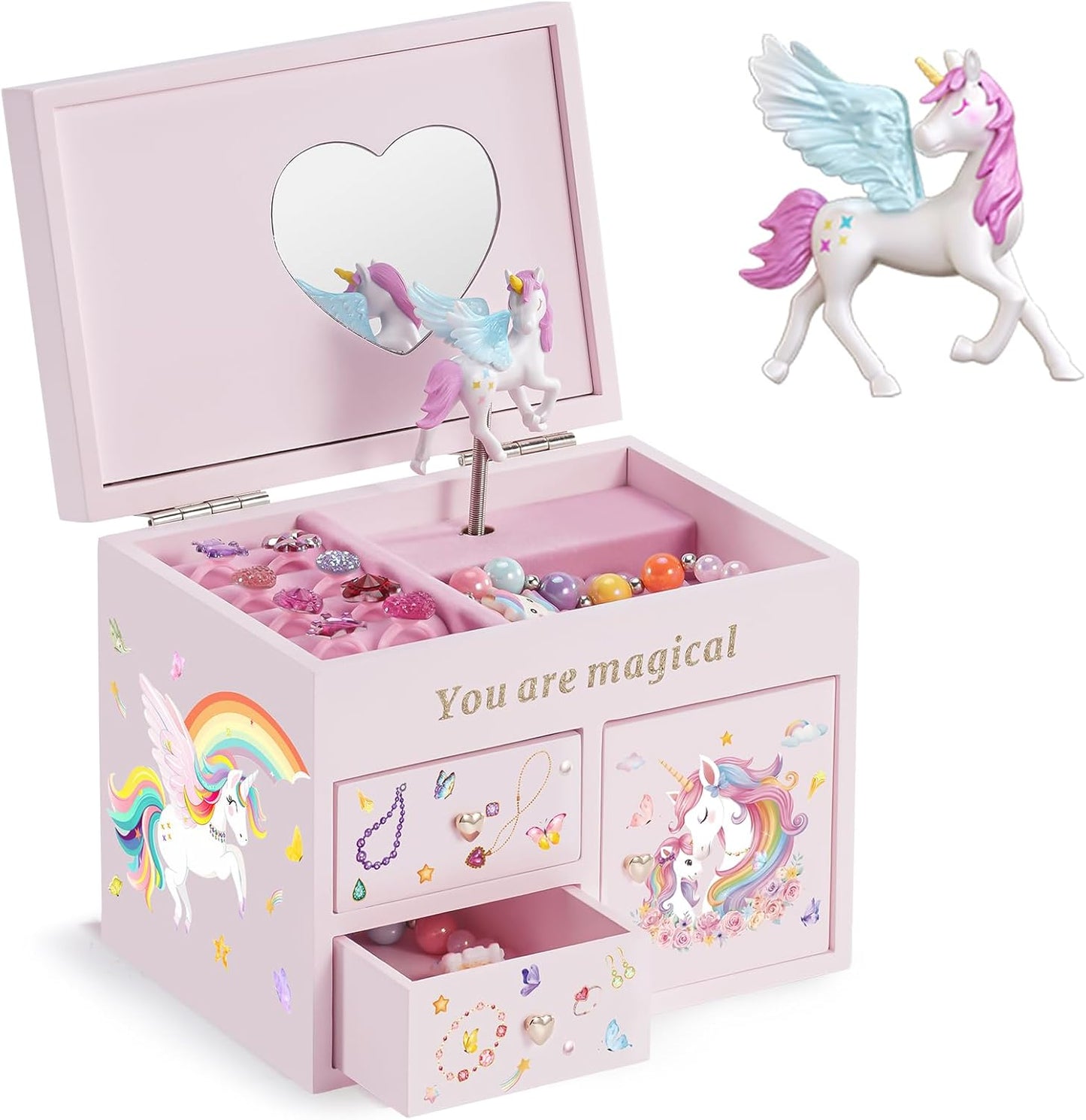 Schmuckkästchen mit Einhorn-Motiv