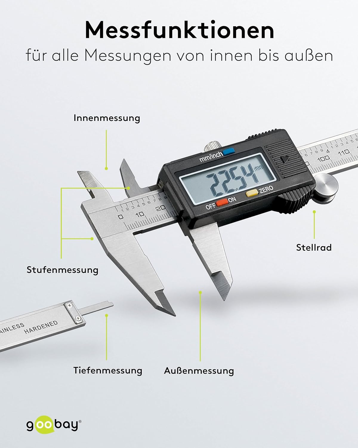Messschieber 77001 mit LCD-Display, 150 mm