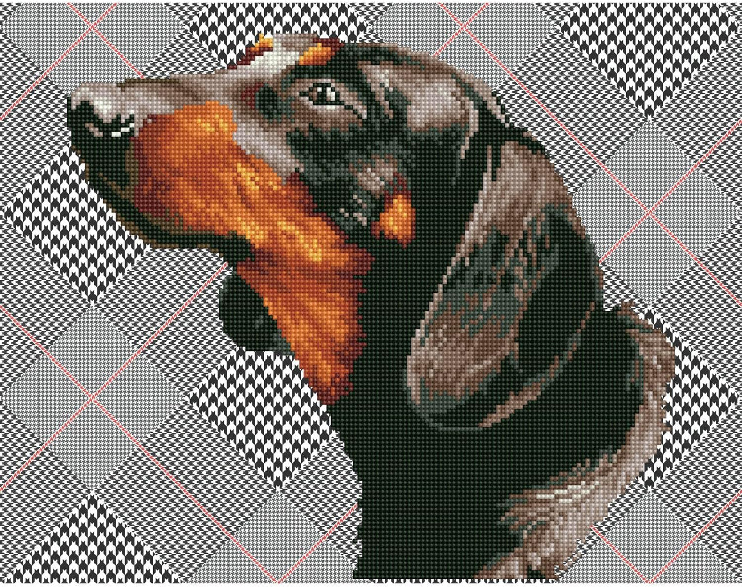 Diamond Painting Set Noble Dachsie, DD7-033, 47 x 37 cm, 47 x 37cm Noble Dachsie
