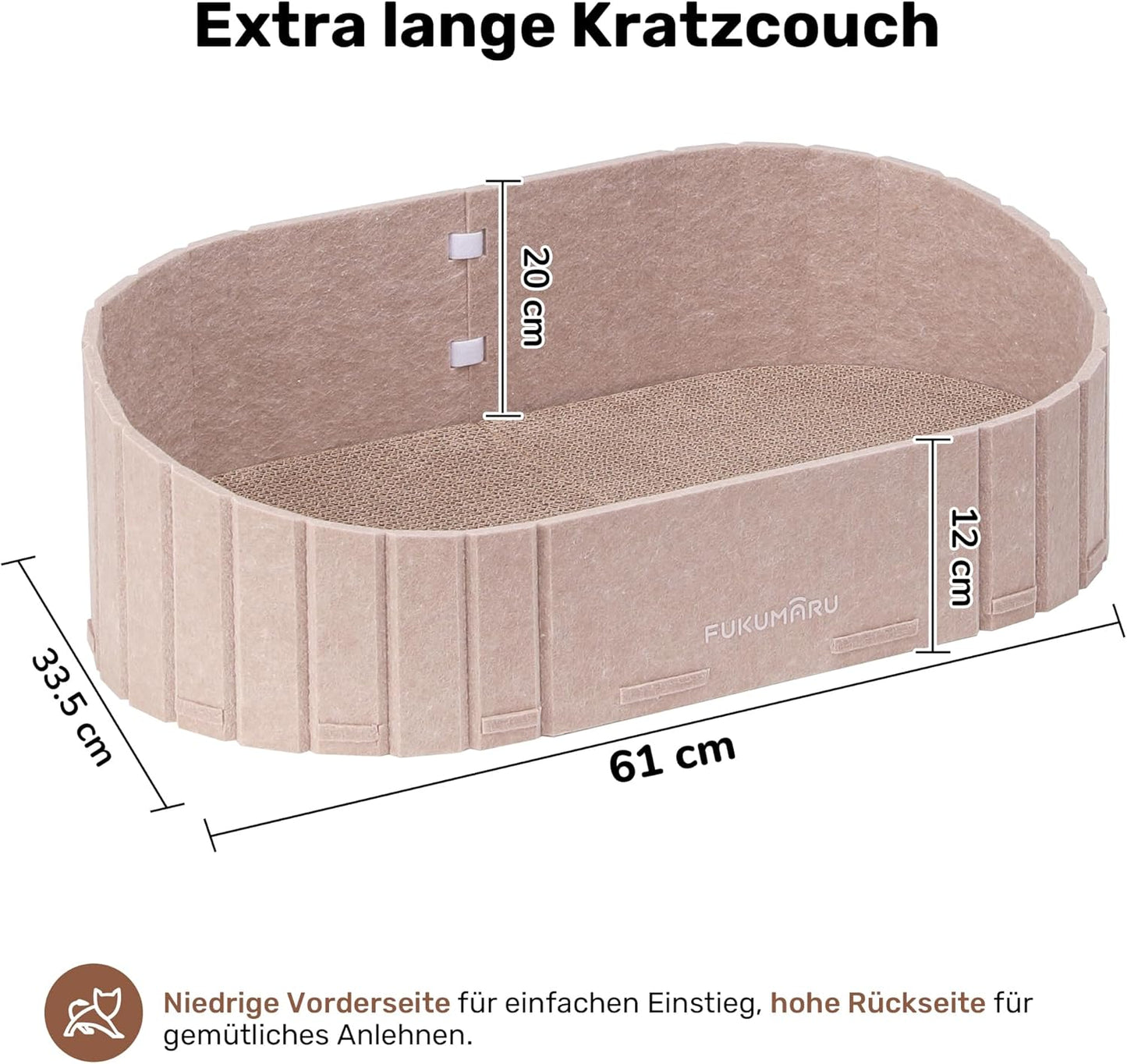 Kratzbrett in Sofa-Form, beige