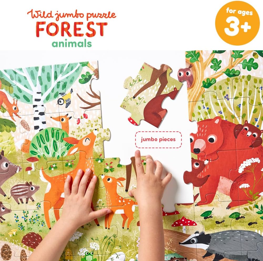 Wildes Jumbo -Puzzle Waldtiere – 40-tlg.