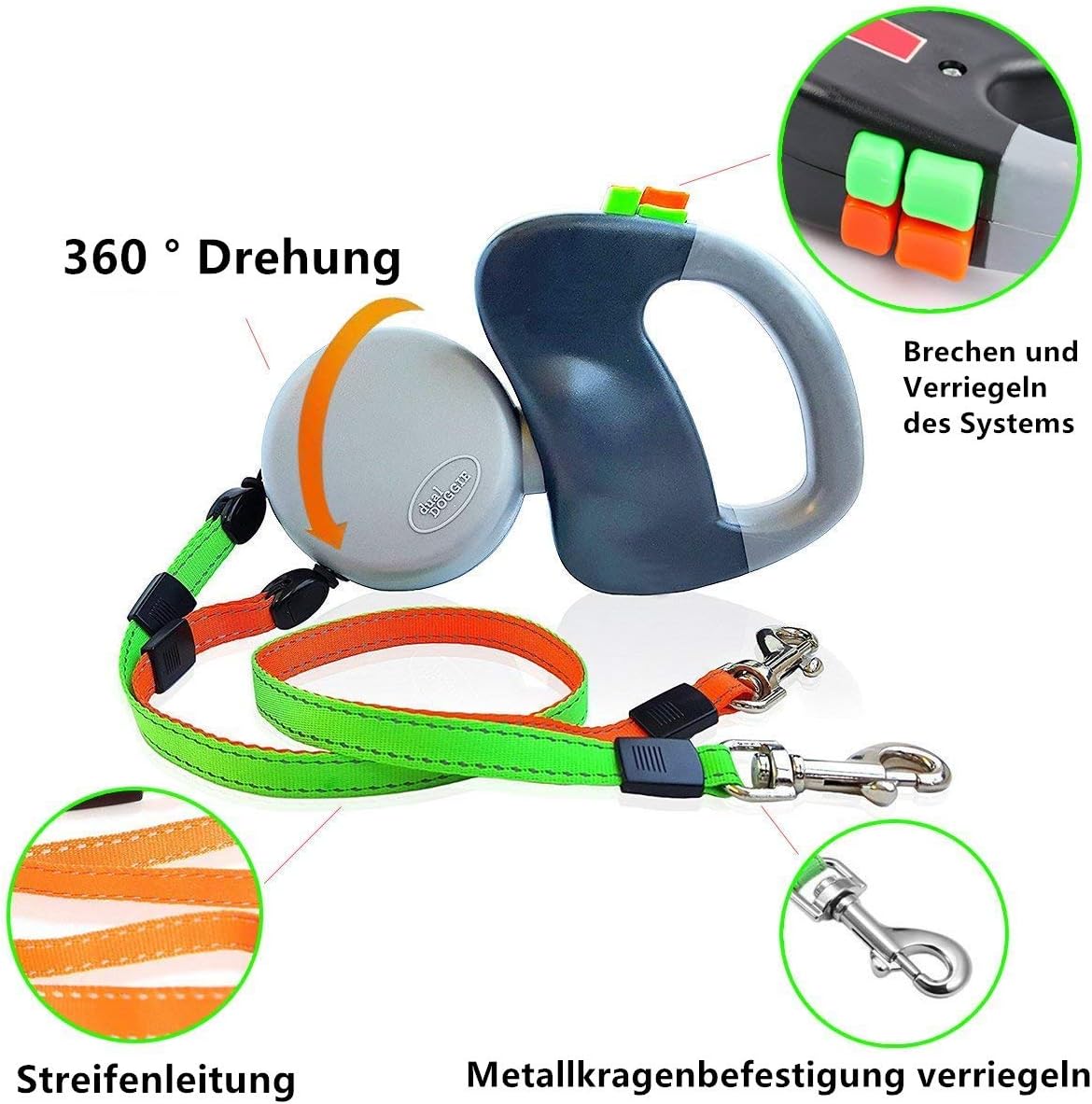Doppelleine für 2 Hunde