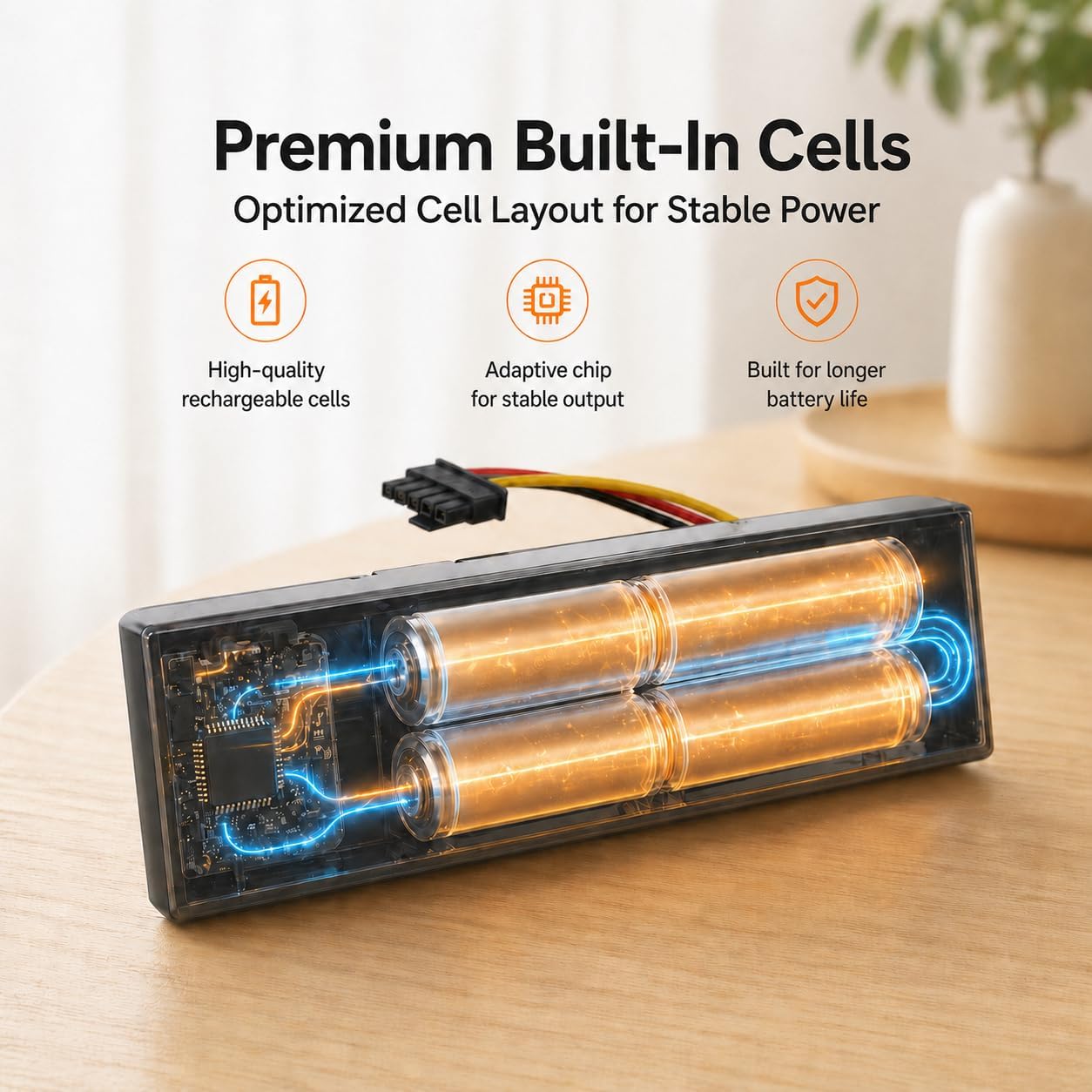 Ersatzakku für Xiaomi Staubsauger-Roboter (6900mAh), Schwarz