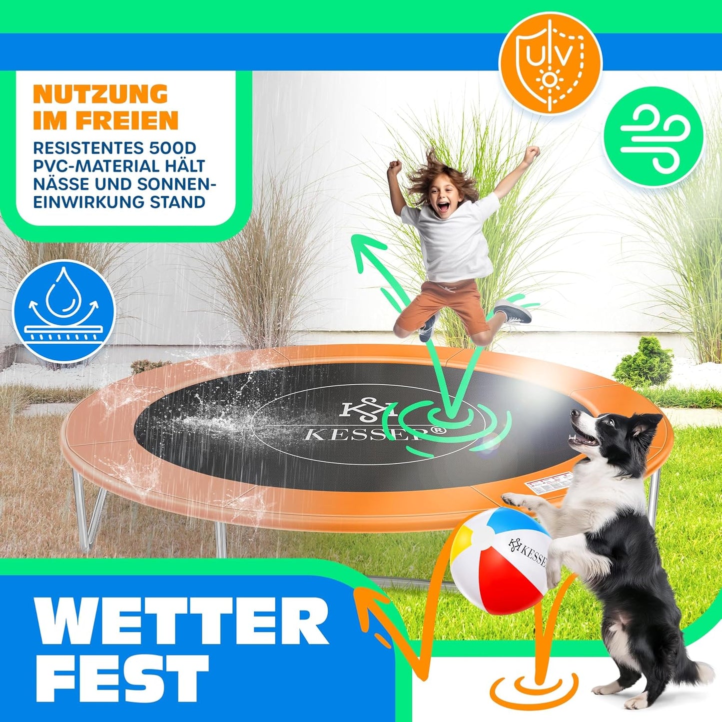 Trampolin Randabdeckung, Orange 366 cm