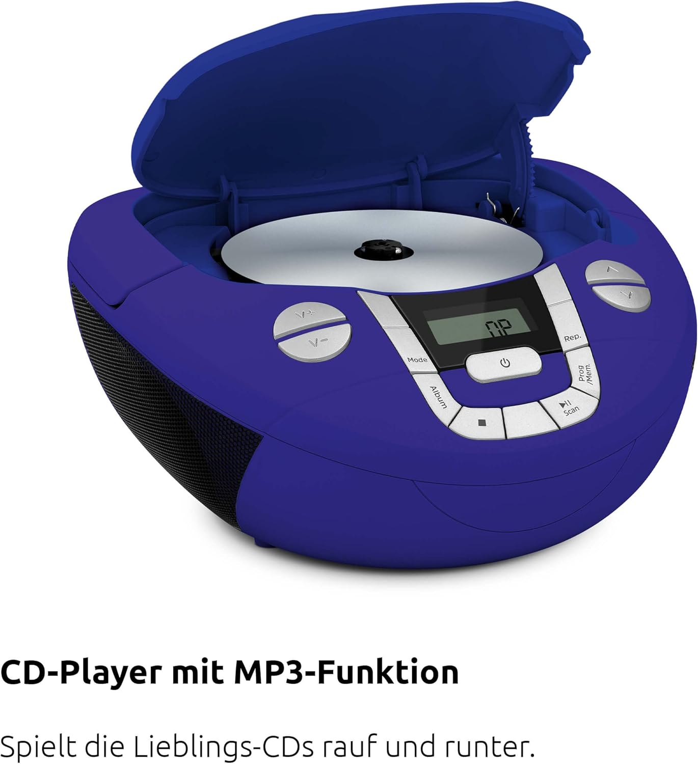 VIOLA CD Boombox mit Bluetooth, blau