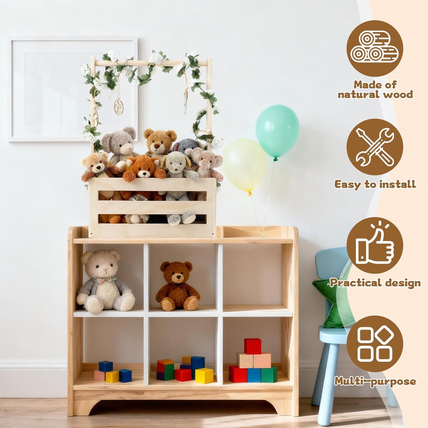 Baby Geschenk-Holzkorb