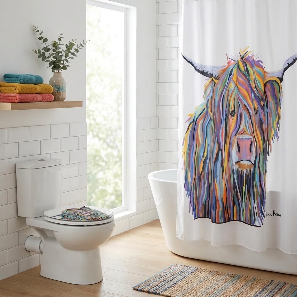Duschvorhang mit Kunstmotiv, Angus McCoo Duschvorhang