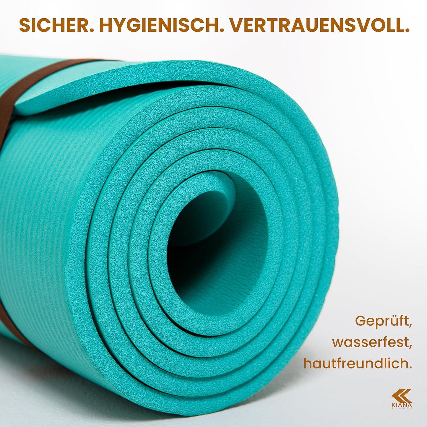 Rutschfeste Yogamatte, Dick (1,5 cm) Türkis