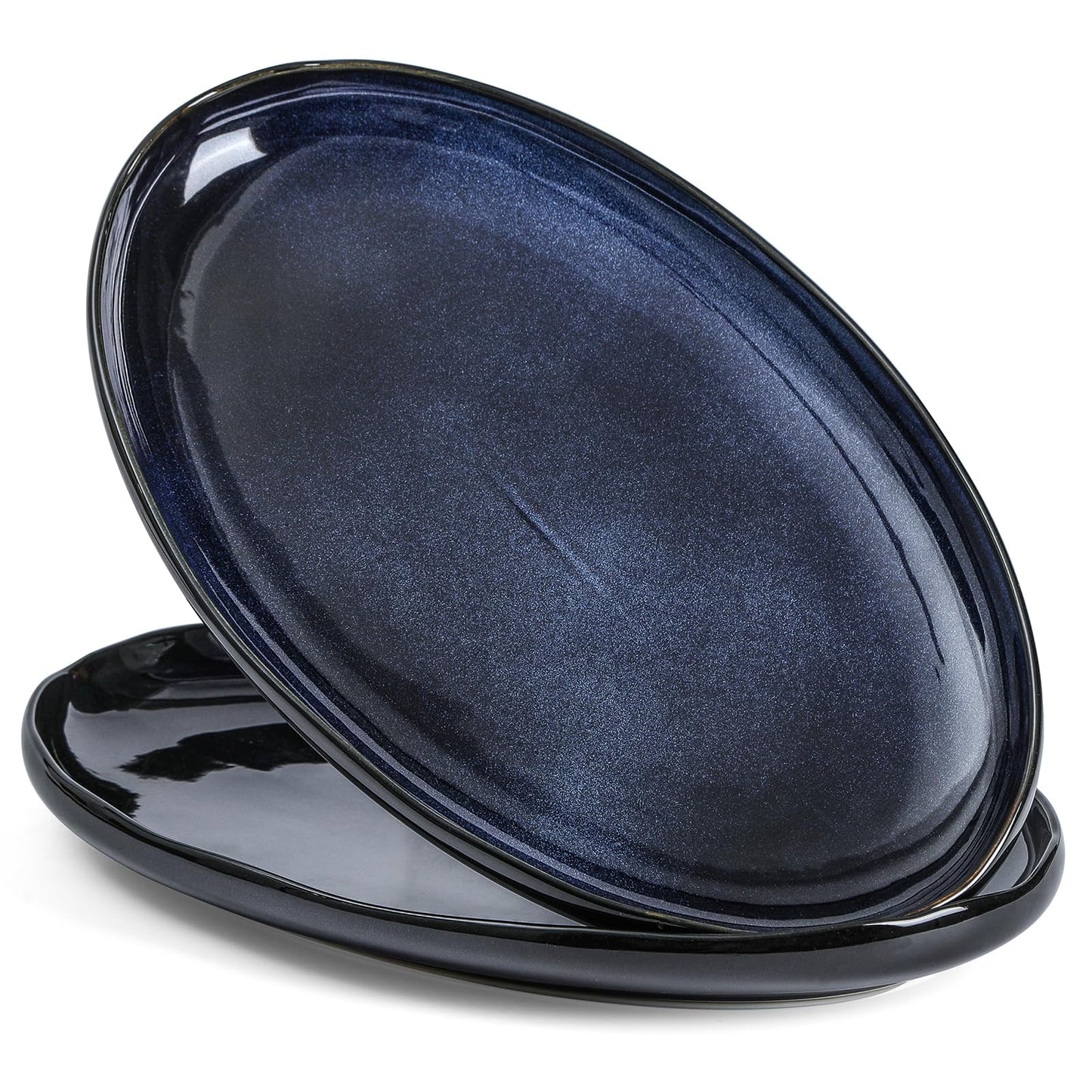Ovale Servierplatte, Blau