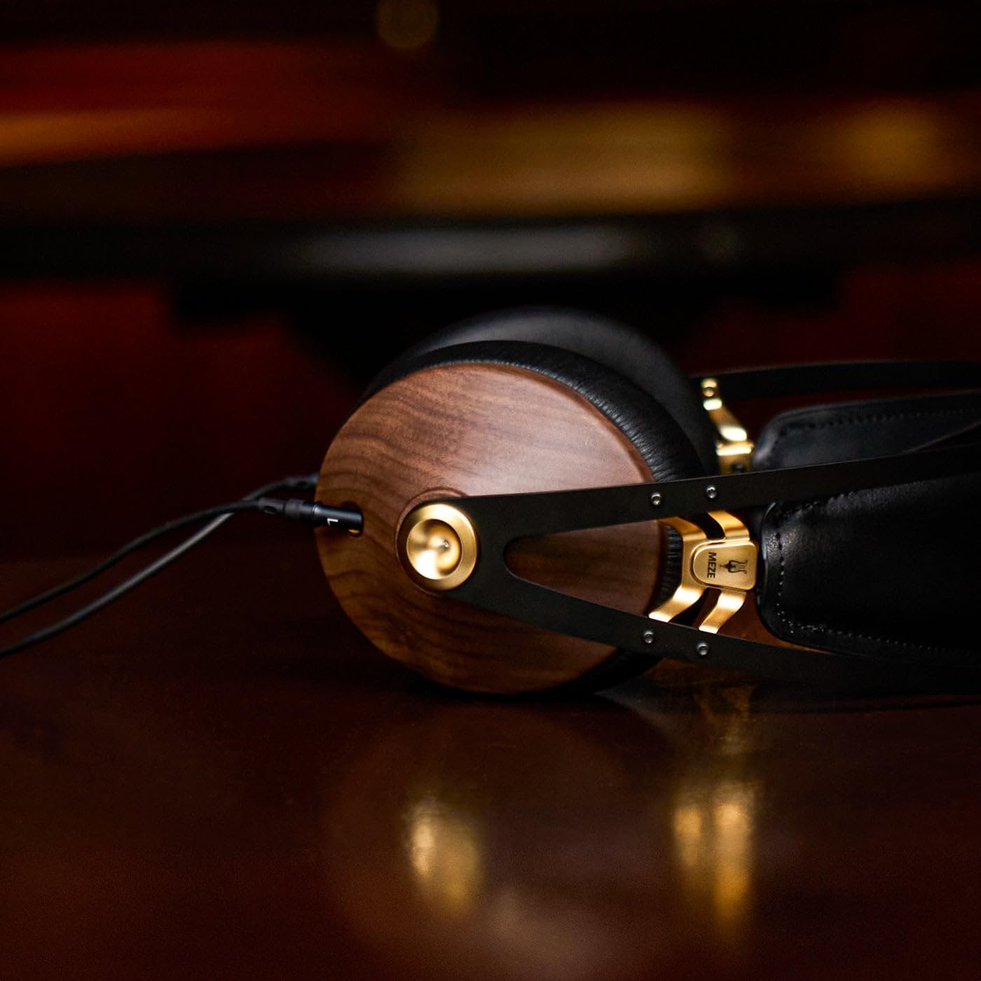Over-Ear-Kopfhörer, Braun, Gold