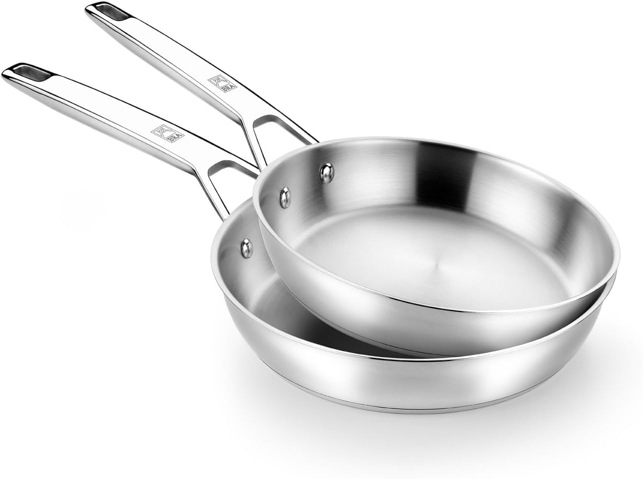Edelstahl Bratpfannen-Set (2-tlg., 24/28 cm), 24 y 28 cm