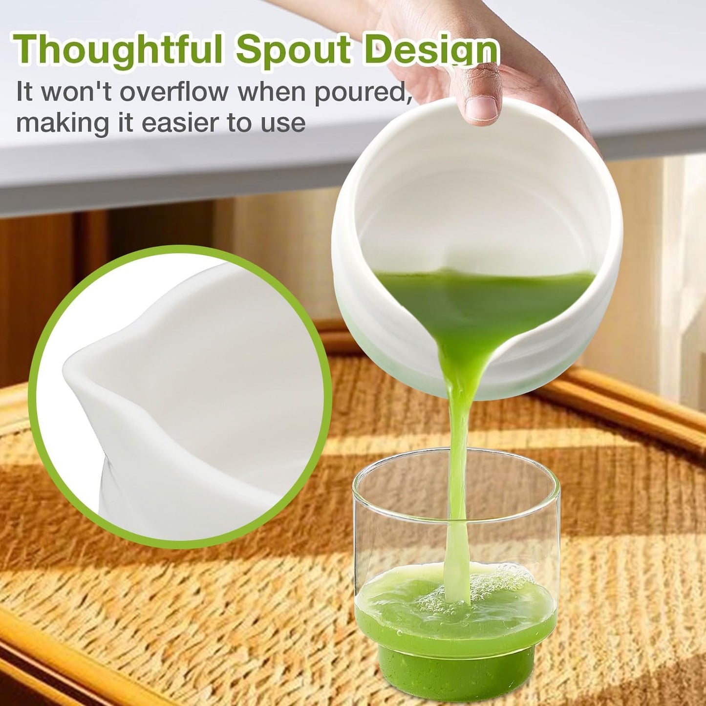 5-teiliges Matcha-Set, Grün