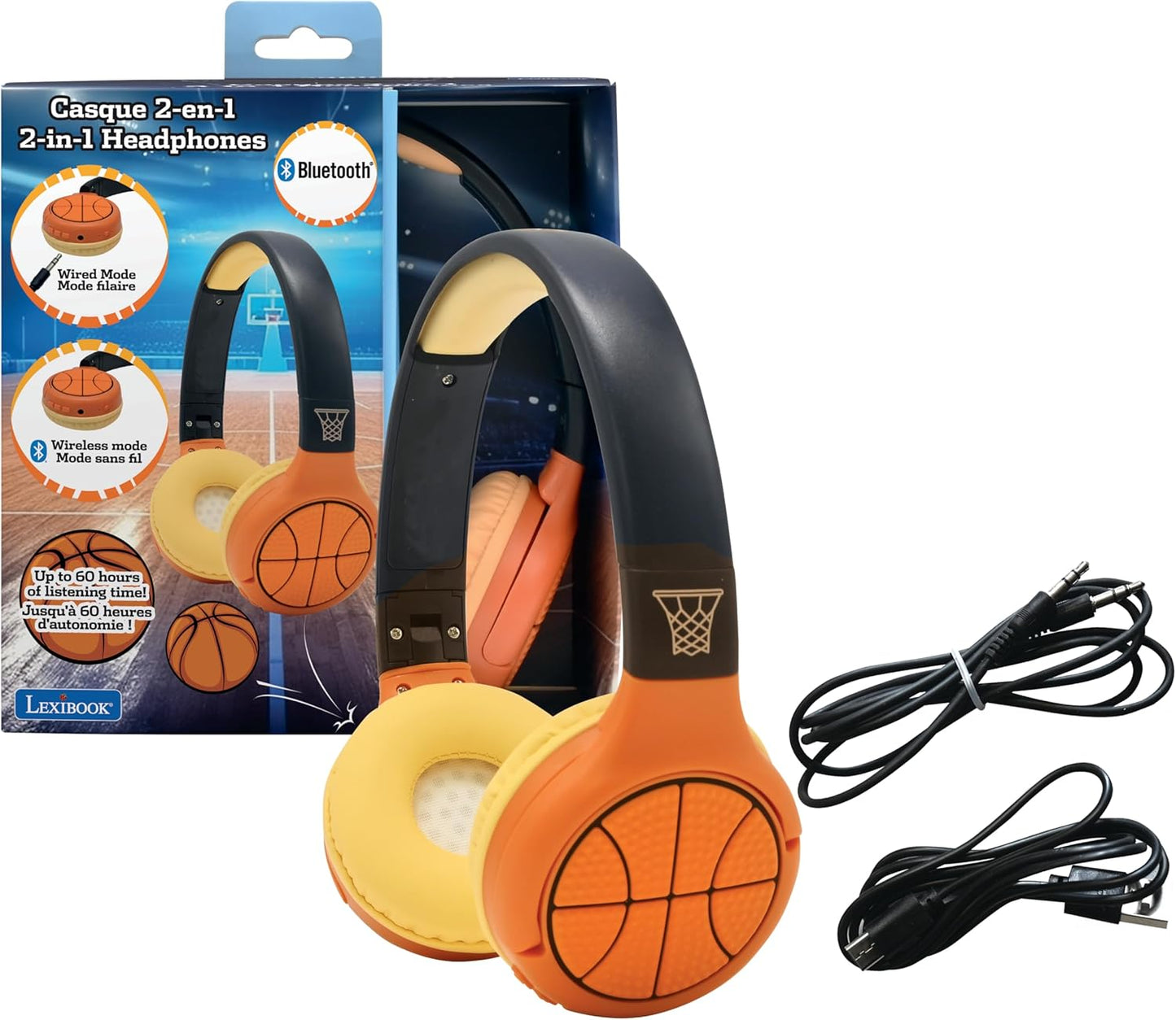 2-in-1 Kinderkopfhörer Basketball, Basketball