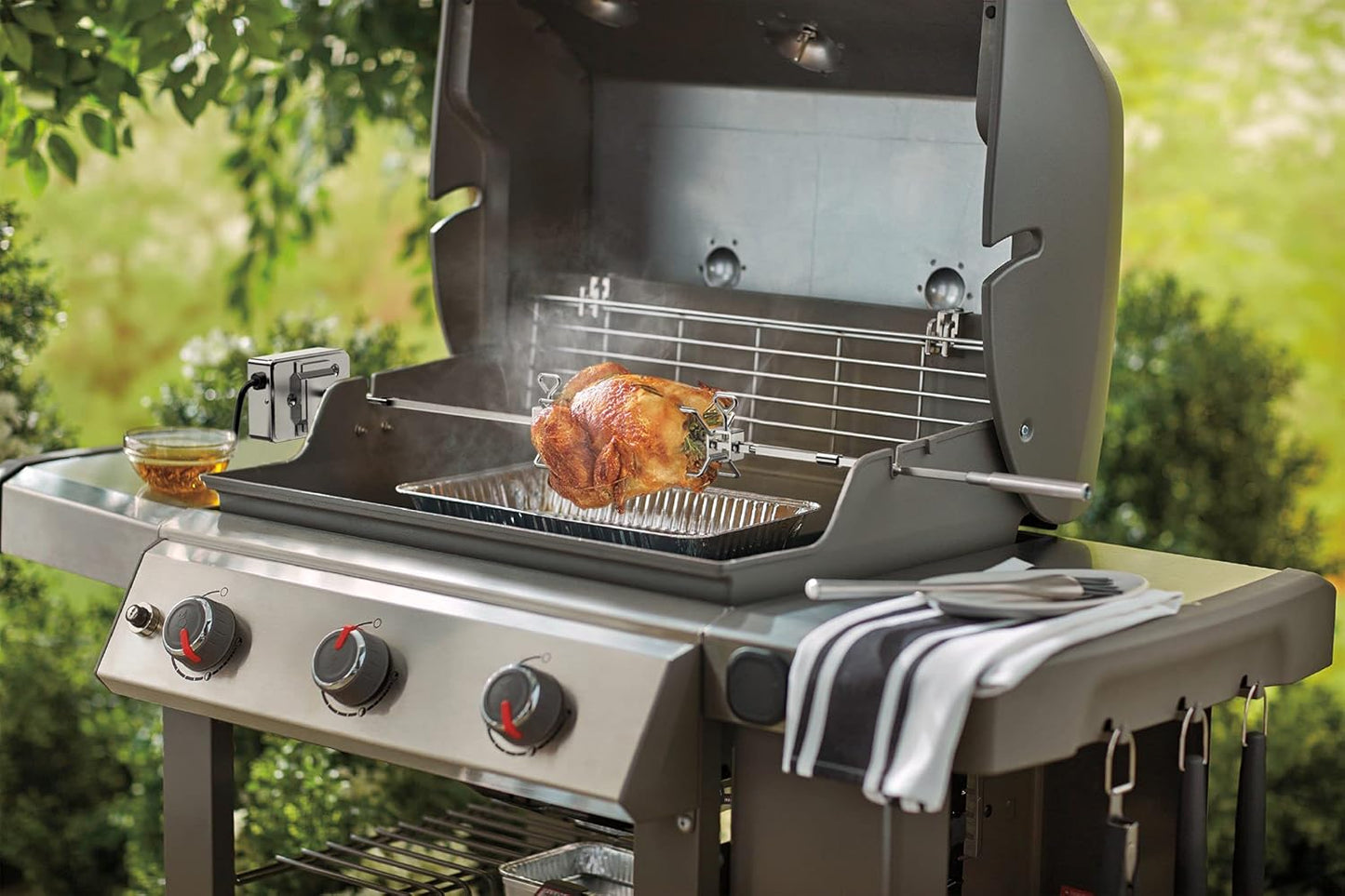 Grill-Drehspiess Set für Weber Genesis II