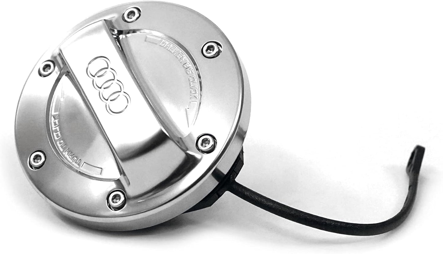 Tankdeckel Aluminiumoptik mit Logo