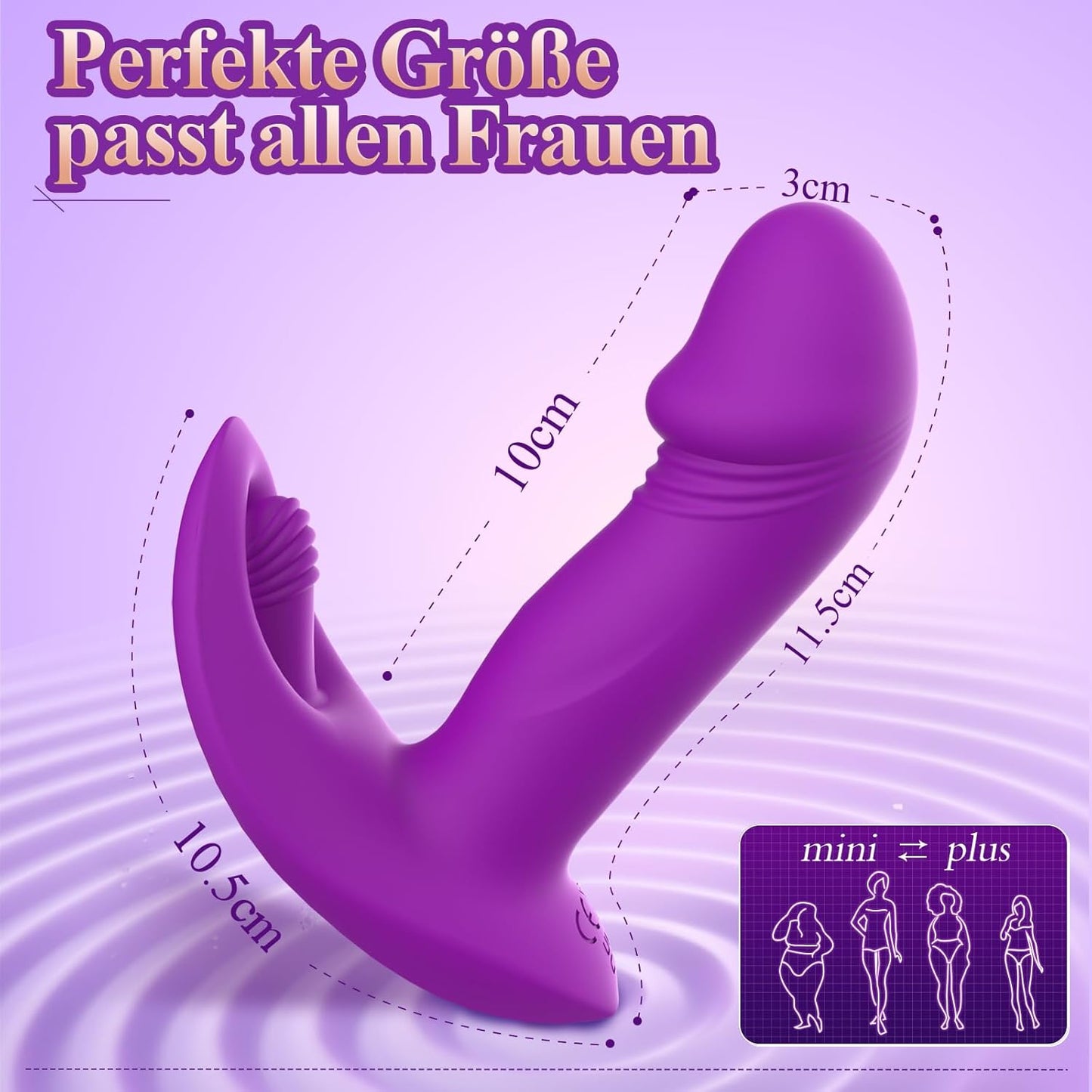 App-gesteuerter G-Punkt-Vibrator mit 9 Modi & Swing-Stossfunktion, Lila