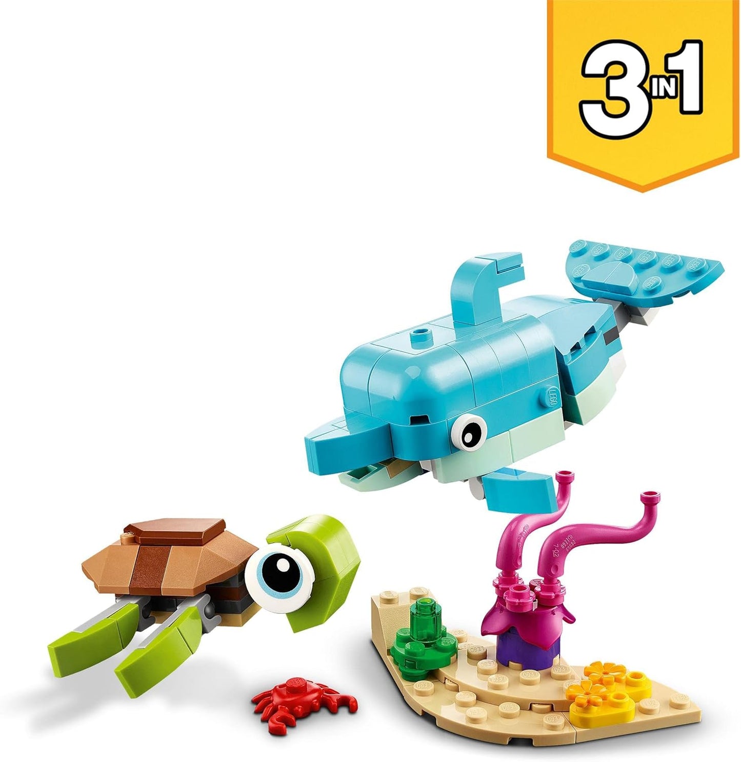 Creator 3-in-1 Delfin und Schildkröte, Single