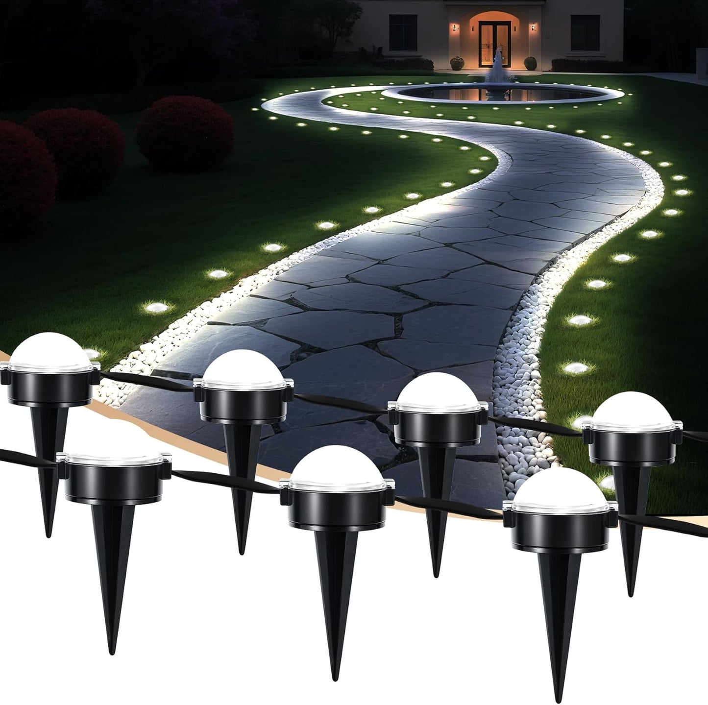 LED Lichterkette Aussen, 20m, dimmbar, IP67, 6 Modi, 20 Meter Lichterkette Aussen