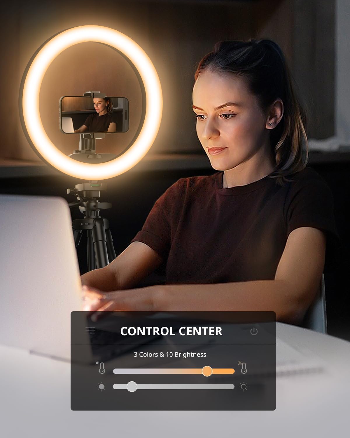 Ringlicht mit Stativ für Video & Fotografie