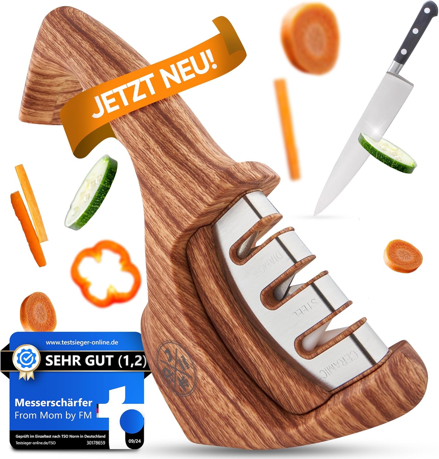 Ergonomischer Profi-Messerschärfer für Küchenmesser