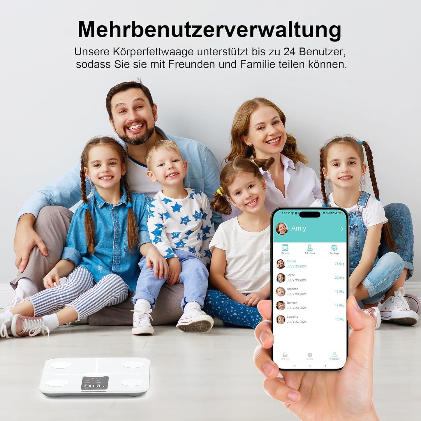 Digitale Körperfettwaage, 280 weiss