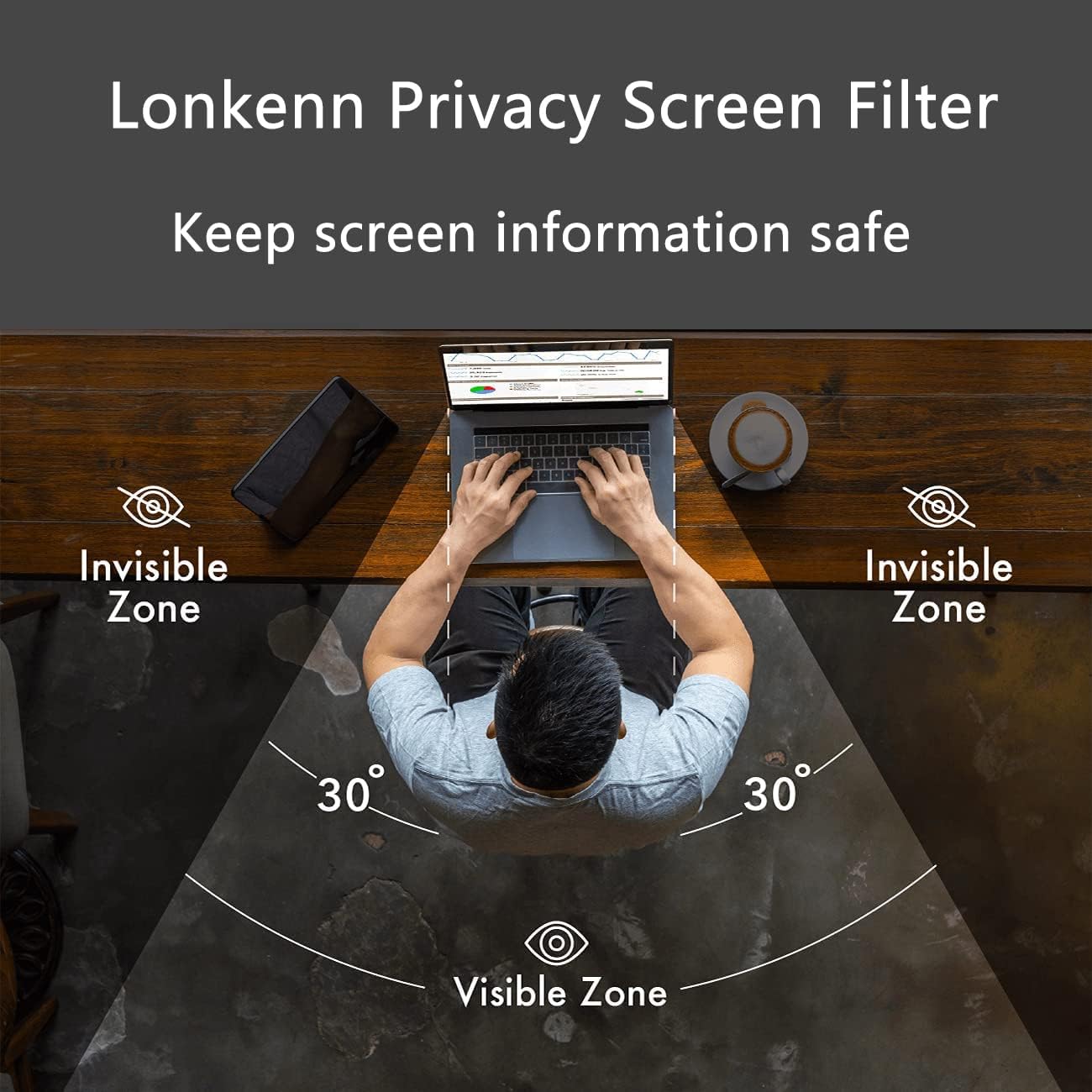 Laptop-Privacy-Filter für 12.5 Zoll, 12.5" 16:9