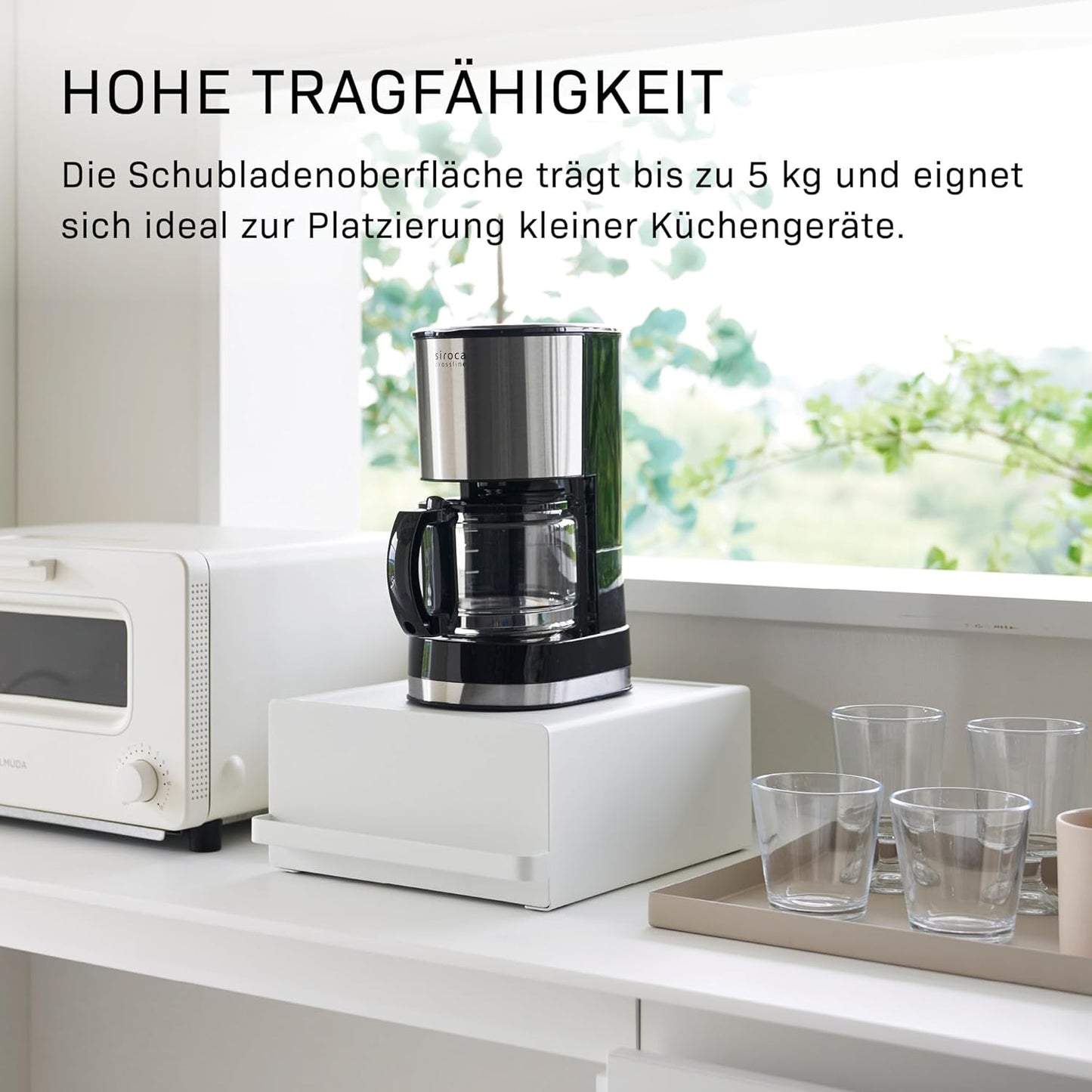 Tower Schubladenorganizer für Teebeutel/Kaffeekapseln, Weiss