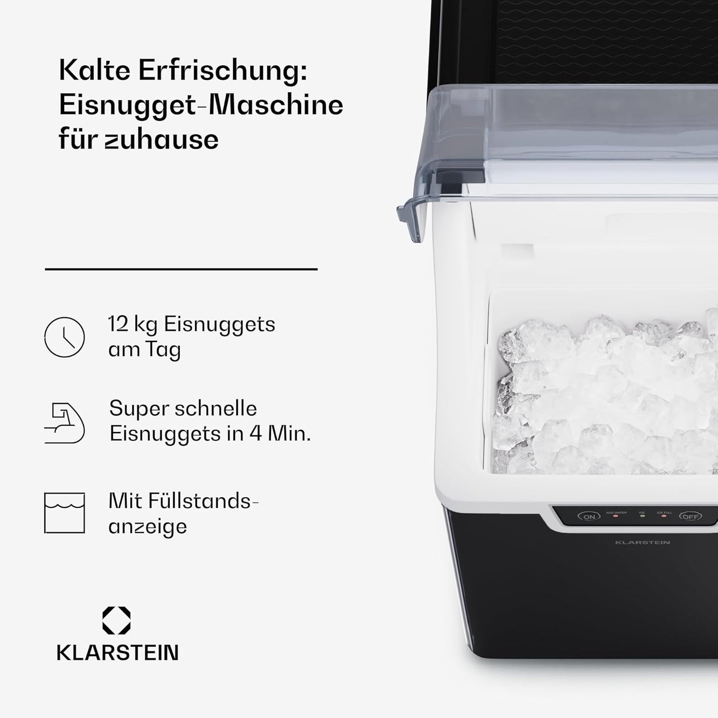 Eiswürfelmaschine, Schwarz