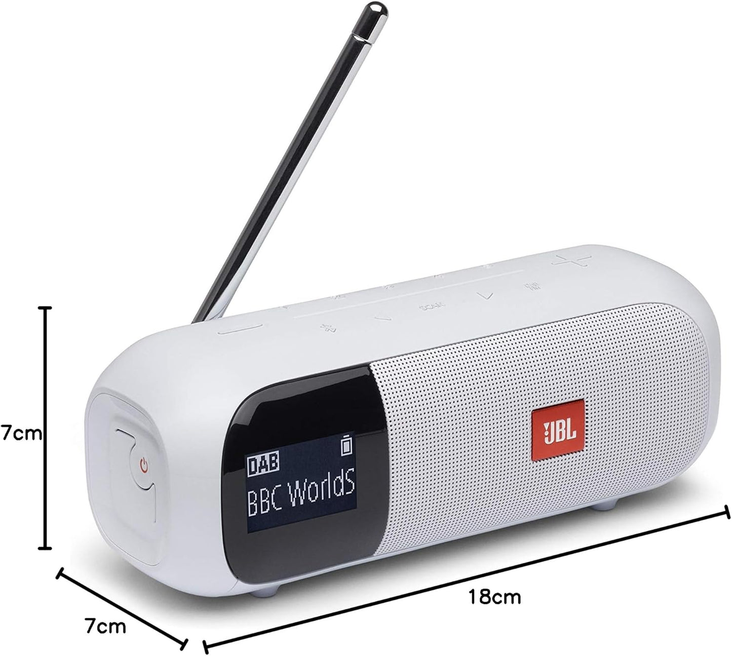 Tuner 2 - Tragbarer Bluetooth Lautsprecher, Weiss