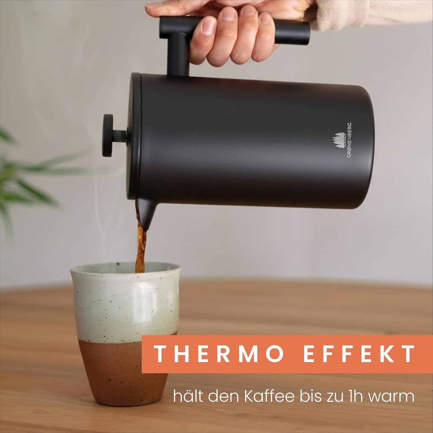 French Press Kaffeebereiter, Black 1000 ml