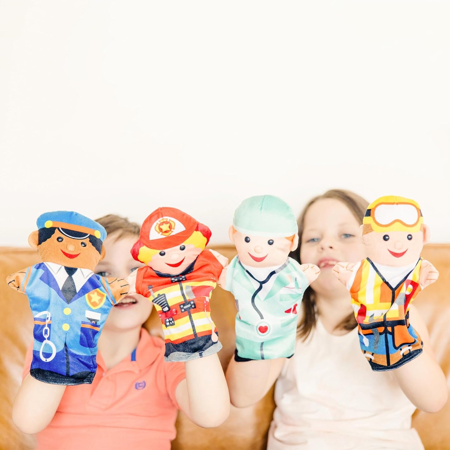 4er-Set Fröhliche Helfer Handpuppen, Jolly Helpers Hand Puppets