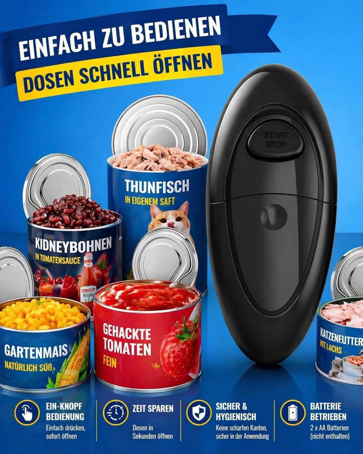Elektrischer One-Touch Dosenöffner
