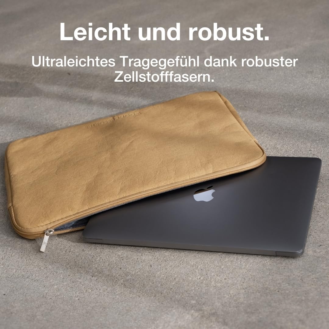 Wasserabweisende Laptophülle, MacBook 15-16" Braun